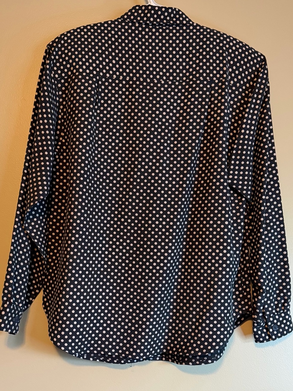 Vintage 90’s 100% Silk Pursuits Polka Dot Button Down - Picture 3 of 11